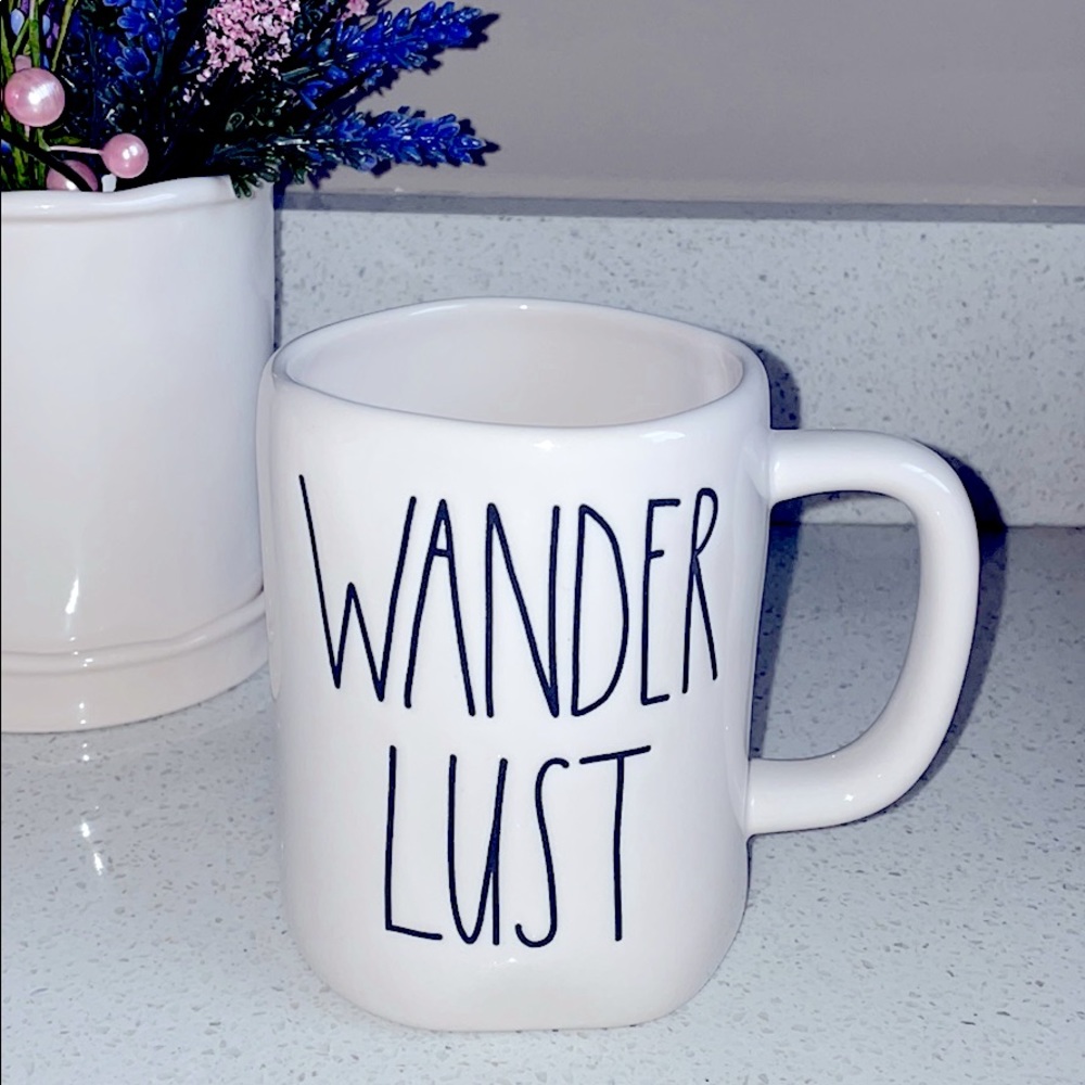 🧳 RAE DUNN WANDER LUST TRAVEL MODERN FARMHOUSE COFFEE TEA DECOR MUG